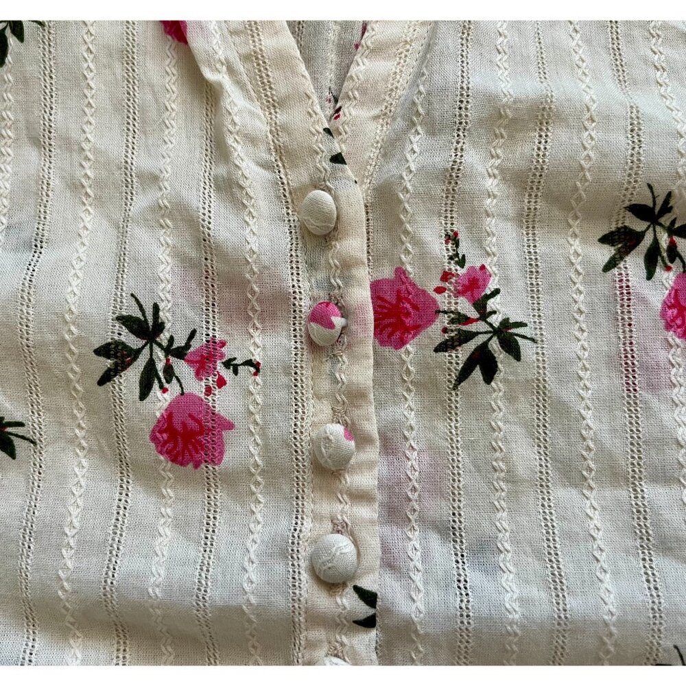 Sezane Cotton Puff Sleeve Blouse - Picture 2 of 4